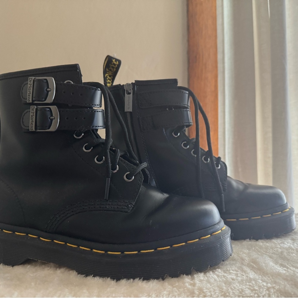 Dr. Martens 1460 Leather Buckle Boots